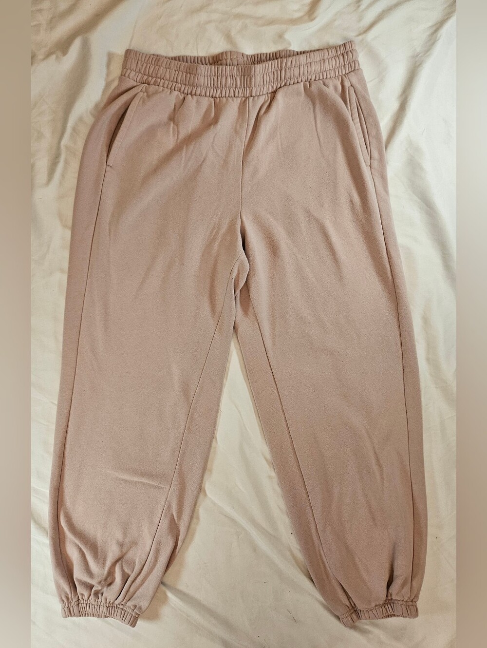 Divided Juniors Pink Elastic Waist & Cuff Side Pocket Sweatpants Size Large